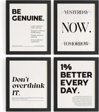 DSHFG Motivational Pictures Office Wall Decor Prints Set of 4, Inspirational Motivational Wall Art Decor Retro Posters Prints for Office Home Decor, 8x10 Unframed