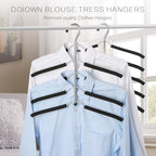 DOIOWN Blouse & Shirt Hangers - Non Slip Space Saving Stainless Steel Closet Organizer (4)
