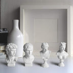 Garwor 4Pcs/Set Classic Mini Greek Bust Resin Sculptures and Statues, Home Décor, Michelangelo Sculpture Figurine, David Venus Agrippa Aphrodite, Mini 2.7” Resin Figure Sculpture Crafts