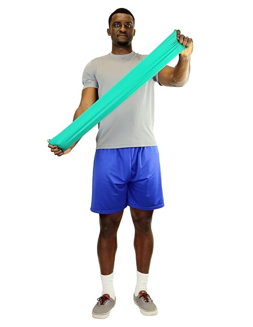 CanDo Low Powder Exercise Band, 50 yard roll, Green: Medium