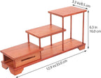 Veemoon Wooden Tiered Display Riser Stand for Figurines and Decor Vintage Style Home Decor