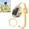 Solar Easter Wreath Hangers for Front Door with LED Lights, Compatible with Lighted Wreaths,Holiday Decorations. Large Suction Cup Metal Hook for Glass Window Outdoor Porch