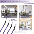 Pedal Resistance Band, 4-Tube Elastic Pull Rope, Sit-up Equipment, Yoga Strap Bodybuilding Expander, Exercise Bands, Fitness Equipment for Abdomen, Waist, Arm, Leg Stretching Slimming Training
