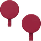 Haute Decor Attract Magnetic Wreath Hanger Hook (Red) - for 2 Metal Doors/Surfaces or 1 Single-Pane Glass Door or Window - Holds up to 10lbs.