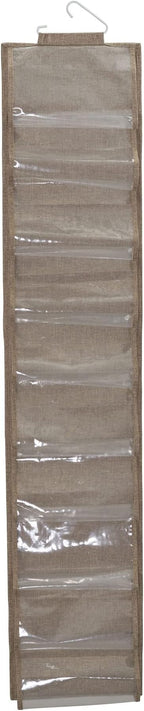 Household Essentials 20-Pocket Closet Shoe File, Beige