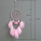 DIY Dream Catcher Kit - Making Dream Catcher Supplies Craft Kit, Handmade Wall Decor for Bedroom, Living Room, Wedding and Party Decoration (Moon-Pink)