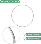 M METERXITY 12-Pack Dream Catcher Rings,3.9 Inch Metal Round Shape Macrame Wreath Floral Ring Hoop for Home/Valentine/DIY Craft/Wedding/Wall Hanging Decorations [White Silver]