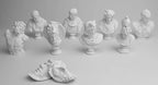 Garwor 10PCS Mini Figures of Greek Mythology Statue Resin Sculpture World Famous Bust Figurine Home Office Decor, 2.75" H