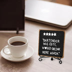 Funny Home Bar Plaque, Wooden with Stand, Bar Table Decorations, Desk Shelf Decor Supplies