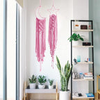 Dream Catchers Star Moon Dream Catcher Pink Room Decor, Macrame Dream Catcher Girls Teenager Bedroom Wall Decor,Boho Dreamcatcher Girls Room Decoration Teen Girl Gifts for Women Birthday Gifts Mother