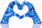DOVDOV Hand Heart Decoration, Heart Hand Statue, Love Finger Sculpture Wedding Decoration, Suitable for Bookshelf Coffee Table Office Bedroom TV Cabinet Bookshelf Small Ornaments Home Decoration.