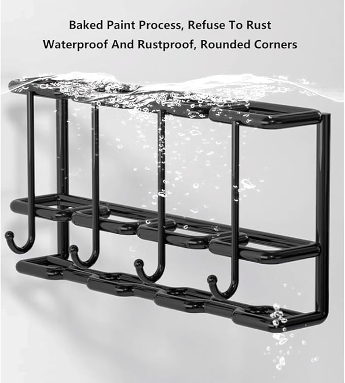 4/6 Compartment Umbrella Stand Wall Mounted Modern Metal Space Saving Umbrella Holder Rack Indoor Umbrella Organizer for Home