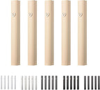 5 Pack Modern Aluminum Waterproof Mezuzah Case, Made in Israel, Fit up to 5" / 12cm Mezuzah Scroll, Easy Peel and Stick (Scroll Not Included)