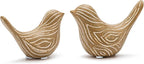 2PCS Small Birds Statues, Modern Home Decor Bird Sculptures, Animal Figurines Decorative Ornaments for Living Room, Bedroom, Office Desktop, Bookshelf, Coffee Table, Cabinets, Gifts for Bird Lovers