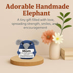 Gifts for Mom from Daughter Son, Handmade Crochet Elephant Doll, Cute Emotional Support Animal Mom Gift, Inspirational Mother Appreciation Gift,Birthday Gifts Idea
