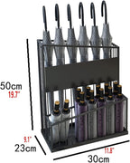 2 Tier Metal Umbrella Stand Umbrella Holder, Large-Capacity Commercial Umbrella Stand Umbrella Holder for Hotel Offices, Entrance Umbrella Organizer