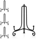 Artliving Plate Stands for Display, 4 Inch Black Iron Easel Plate Display Photo Holder Stand, Displays Picture Frames, Decorative Plates, Tablets and Art (4 pack)