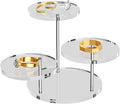 Round Acrylic Display Riser Stands, 3 Tier Jewelry Display Stands for Rings Earrings Mini Figurines 1 Pack(Clear)