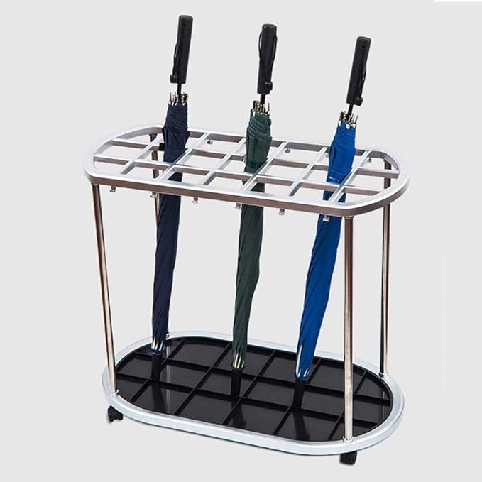 Umbrella Stands,Folding Umbrella Storage Stand Rack Holder Organizer Free Standing Industrial Umbrella Rack for Commercial Office Hotel