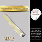 5 Pack Modern Aluminum Waterproof Mezuzah Case, Made in Israel, Fit up to 5" / 12cm Mezuzah Scroll, Easy Peel and Stick (Scroll Not Included)