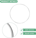 M METERXITY 12-Pack Dream Catcher Rings,5.9 Inch Metal Round Shape Macrame Wreath Floral Ring Hoop for Home/Valentine/DIY Craft/Wedding/Wall Hanging Decorations [White Silver]
