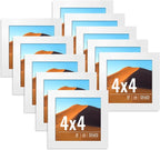 LaVie Home 4x4 Picture Frame White Set of 10, Display 4 x 4 Picture, Photo Frame Collage for Wall Gallery or Table Deco, Hanging or Tabletop Display