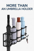 Wall Mounted Umbrella Holder for Entryway, Modern Metal Space-Saving Umbrella Stand Rack Indoor Organizer for Home Office Apartment(Black,30CM)