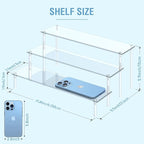 Aredpoook Acrylic Display Risers, 3 Tier Perfume Organizer Stand, Clear Cupcake Stand Holder, Large Shelf Risers for Figures, Dessert Shelves for Party, Display Shelf for Decoration and Organizer