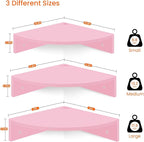 Homode Corner Shelf Wall Mount, Set of 3 Corner Floating Shelves with Cable Hole, 3 Tier Wood Corner Hanging Shelves, Living Room Bedroom Bathroom, Pink