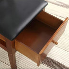 Chair Valet, Freestanding Suit Valet Stands for Women and Men with Drawer Trouser Bar and Tie Bar Wooden Chair Valet Stand Accessory Clothes Organizer,Wooden，45.7 * 58.4 * 111.8cm