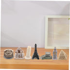 Hemoton 7pcs World Famous Architectural Models Miniature Buildings Architecture Brick Big