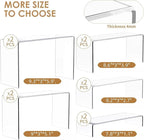 Anglelife 10 Pcs 2 Set 5 Size Large Acrylic Risers, (7”L~8”L~9”L) Rectangular Clear Risers Display Shelves, Transparent Acrylic Risers for Decor, Cupcake Candy Shoe Showcase Stands