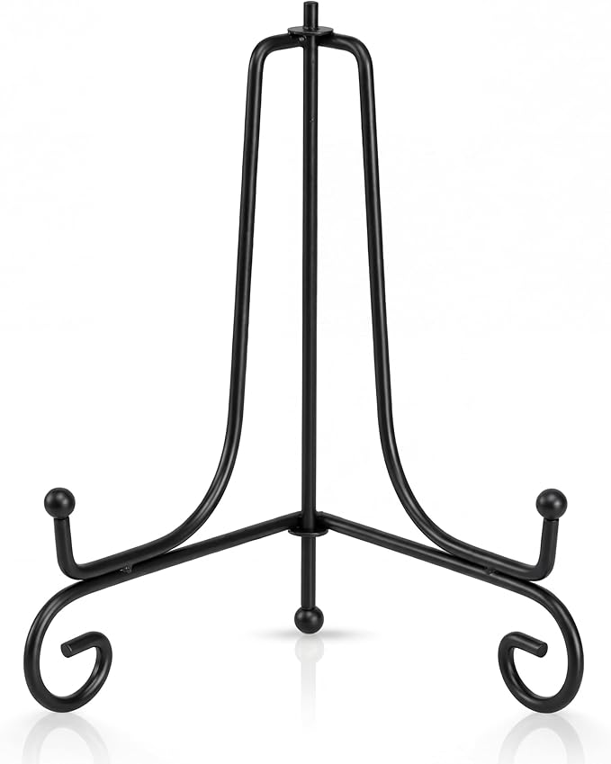 Artliving Plate Stands for Display, 6 Inch Black Iron Easel Plate Display Photo Holder Stand, Displays Picture Frames, Decorative Plates, Tablets and Art (2 pack)