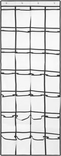 28 Large Pockets Over the Door Shoe Organzier, Hanging Shoe Organizer for Door Large Capacity Shoe Storage Bag with 4 Metal Hooks