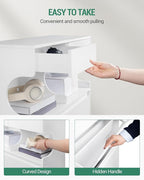 Shoe Cabinet with 2 Flip Drawers & 2 Top Drawers, Narrow Hidden Shoe Storage Cabinet for Entryway, Freestanding Shoes Organizer with Storage Space, 12-16 Pairs, for Hallway, White SR45303X