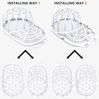 Eiito Hat Washer for Washing Machine, Hat Washer Cage, Hats Cleaner for Baseball Caps 2 Pack 2 Sizes Fit for Adult and Kid's Baseball Caps, White