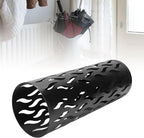 YUYTE Metal Round Umbrella Holder, Shaped Freestanding Umbrella Organizer for Entryway, Home, and Office (Black)