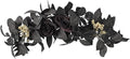 Artificial Flower Swag, Rose Eucalyptus Floral Swag Black Decorative Swag, Decorative Swag with Black Eucalyptus Leaves for Halloween Home Front Door Lintel Wedding Arch Party Tabletop Wall Decor(A3)