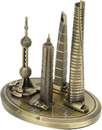 Keenso Shanghai Building Collection Model Reflective Bronze and Gold Vintage Trend Friends Big (Bronze-Small)