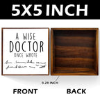 Doctors Gifts Dentist Gifts Funny Dental Office Decor, Dental Assistant Accessories Week Gift Birthday Graduation Gifts, Farmhouse Wooden Box Sign Office Desk Tabletop Shelf Decor