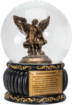 SUMMIT COLLECTION Saint Michael The Archangel Guardian Protector San Miguel Water Globe 100mm Christian Collectible