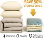 Vacuum Storage Bags with Electric Pump and Hand Pump,8 Pack Vacuum Seal Bags for Clothing,Space Saver Bags for Travel and Home(2(40 * 60) 2(50 * 70) 2(60 * 80) 2(80 * 100))