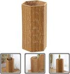 Alipis Woven Umbrella Stand for Entryway Freestanding Umbrella Holder Basket Storage Rack Tall Floor Woven Bucket Flower Vase for Canes Walking Sticks Organizer