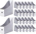 24 Pcs Cardboard Magazine File Holders Organizer Box Magazine Holder Sturdy Book Magazine Paper Organizer Storage Folder Holder for Home, Office, Desk and Shelves Supplies(White)