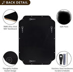 ANDY STAR 36x48 Inch Large Mirror, Matte Black Rectangle Mirror for Wall, Bathroom Mirror in Premium Stainless Steel Metal Thin Frame Deep 1’’, Unique Rounded Scalloped Edge, Vertically/Horizontally