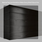 BAOBAB WORKSHOP Wood Floating Shelves for Bathroom Wall - Black Shelf 24 inch - Solid Wood Shelves for Wall for Bedroom Kitchen Living Room - Black Floating Shelves - 24 x 6.7 Inch, Set of 2