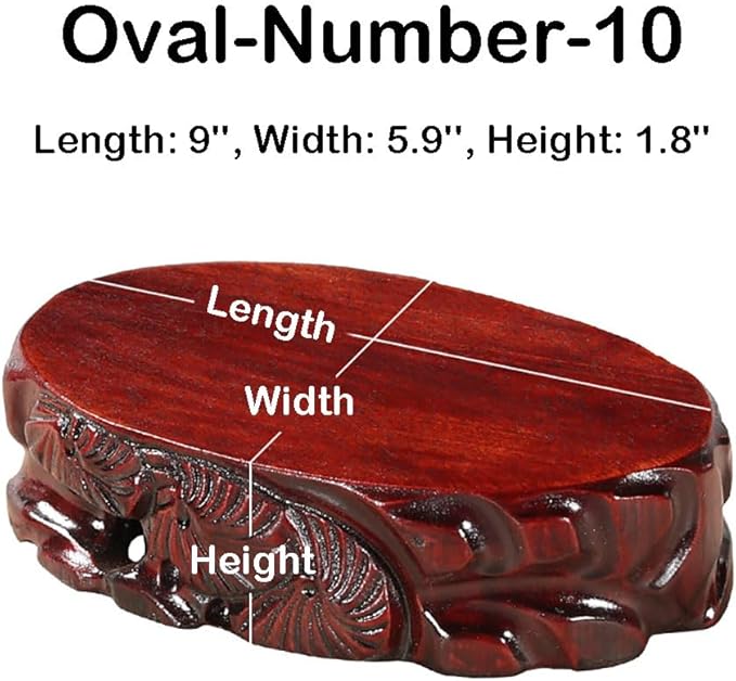 GOLDY&WENDY Round Rosewood Solid Wood Carved Display Stand Pedestal Base