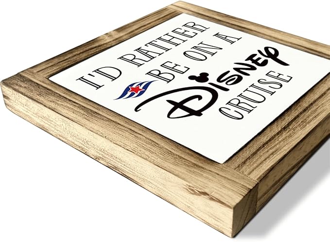 Farmhouse Wood Signs, Box Sign Wood Desk Sign Decor, Shelf Decoration, Humorous Office Desktop Decors, Farmhouse Home Decors, Lake House Decor, Birthday Gift for Friends, 5.9×5.9 inches