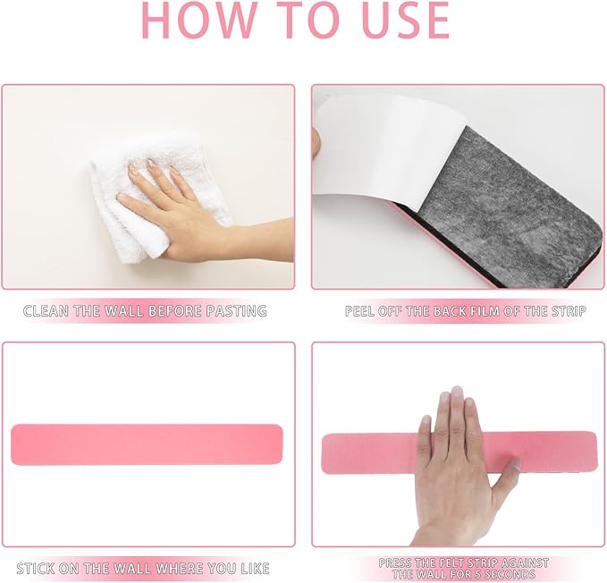 Bulletin Board Cork Board Cork Boards for Walls Cork Board for Office Pin Board Bulletin Boards for Walls (Pink)