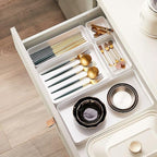 RAUVOLFIA Plastic Drawer Organizers Set, 3-Size Versatile Bathroom and Vanity Drawer Organizer Trays, Storage Bins for Makeup, Bedroom, Kitchen Gadgets Utensils and Office